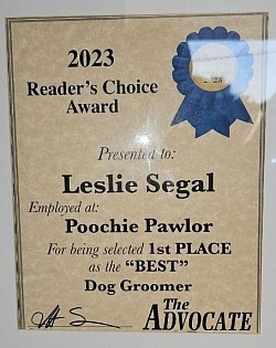 Leslie Segal/1st Place Best Dog Groomer since 2015